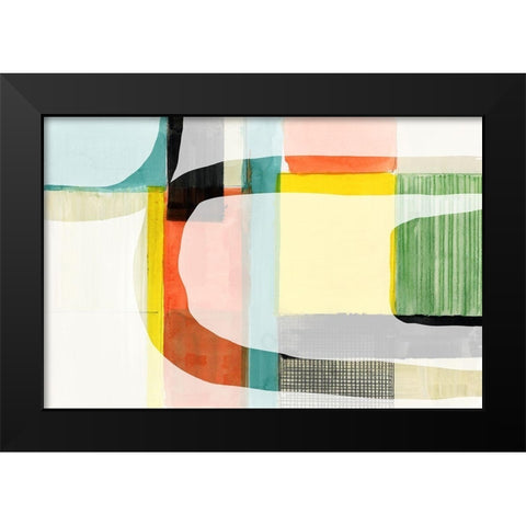 Rainbow Roundabout I  Black Modern Wood Framed Art Print by Cartissi