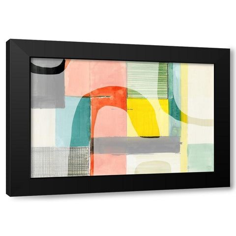 Rainbow Roundabout II Black Modern Wood Framed Art Print by Cartissi