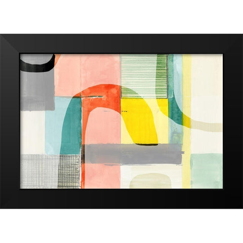 Rainbow Roundabout II Black Modern Wood Framed Art Print by Cartissi