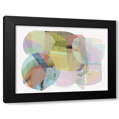 Rainbow Overlay II Black Modern Wood Framed Art Print by Cartissi