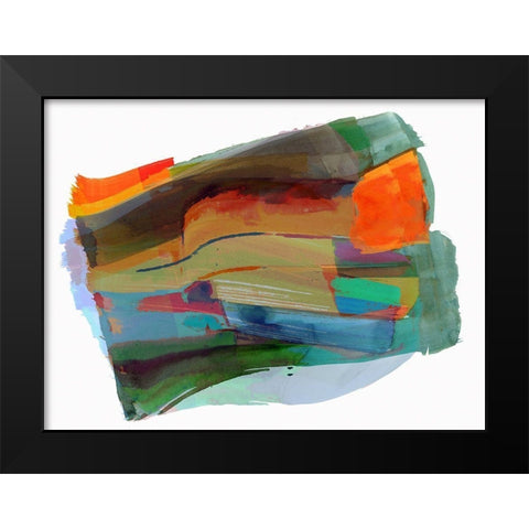 Rainbow Blast II Black Modern Wood Framed Art Print by Cartissi