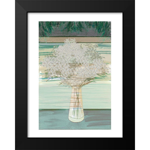 Dried Florals I Black Modern Wood Framed Art Print by Cartissi