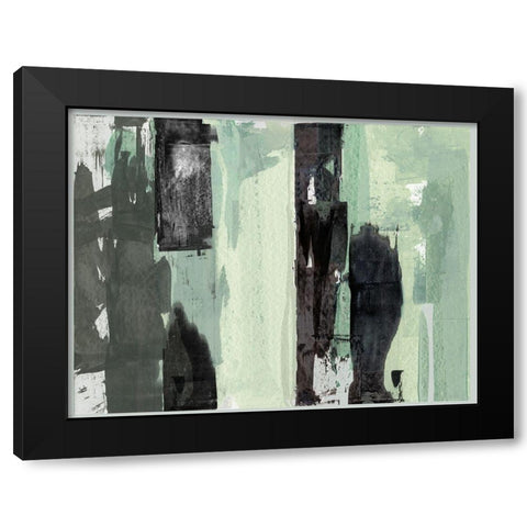 Green Energy I Black Modern Wood Framed Art Print by Cartissi