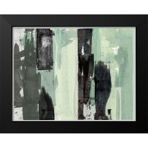 Green Energy I Black Modern Wood Framed Art Print by Cartissi