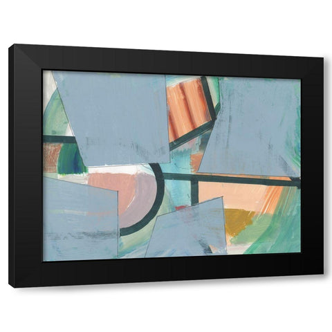 Blueblock I  Black Modern Wood Framed Art Print by Cartissi