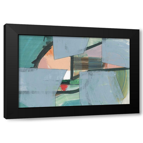 Blueblock II  Black Modern Wood Framed Art Print by Cartissi