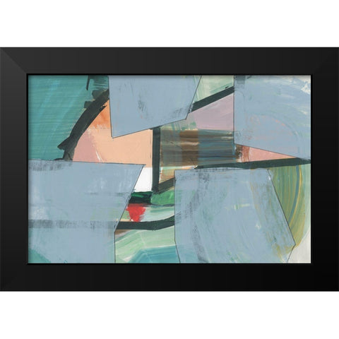 Blueblock II  Black Modern Wood Framed Art Print by Cartissi