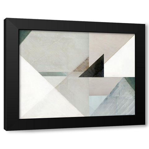 Crackelure II Black Modern Wood Framed Art Print with Double Matting by Cartissi