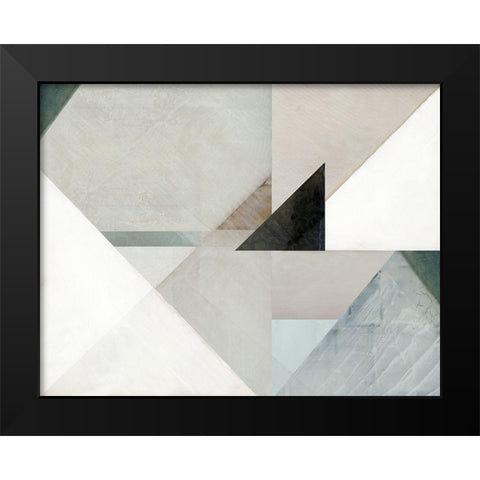 Crackelure II Black Modern Wood Framed Art Print by Cartissi