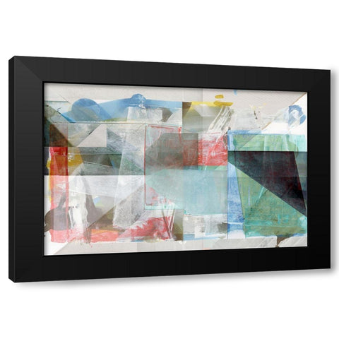 Crackelure Mixture Black Modern Wood Framed Art Print by Cartissi