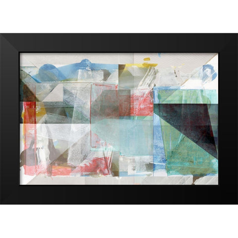 Crackelure Mixture Black Modern Wood Framed Art Print by Cartissi