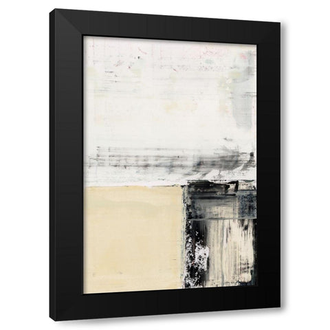 Block Standing I  Black Modern Wood Framed Art Print with Double Matting by Cartissi