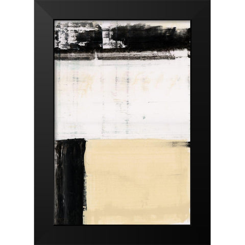 Block Standing III Black Modern Wood Framed Art Print by Cartissi