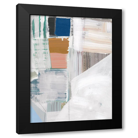 Buildings I Black Modern Wood Framed Art Print by Cartissi
