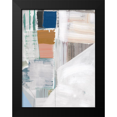 Buildings I Black Modern Wood Framed Art Print by Cartissi