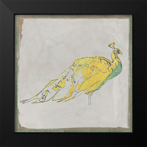 Exotic Bird II Black Modern Wood Framed Art Print by Cartissi