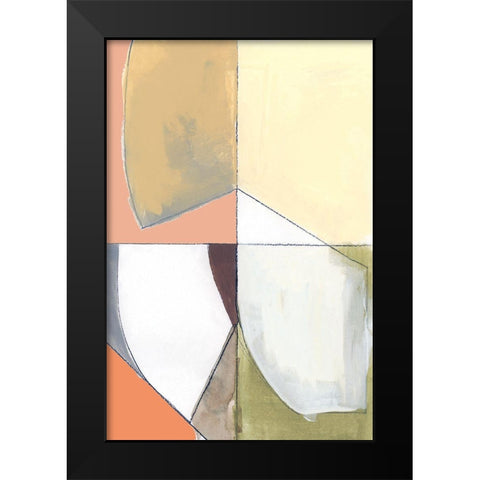 Creamsicle Shapes I  Black Modern Wood Framed Art Print by Cartissi