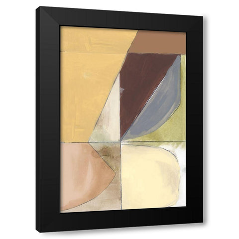 Creamsicle Shapes II  Black Modern Wood Framed Art Print by Cartissi
