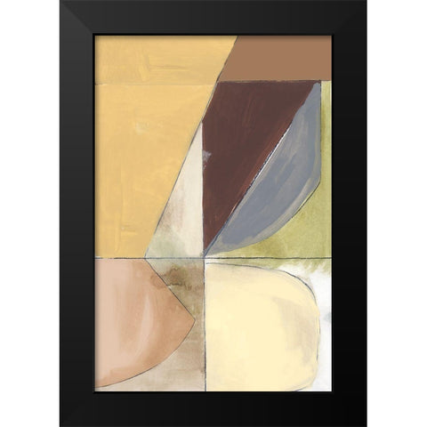 Creamsicle Shapes II  Black Modern Wood Framed Art Print by Cartissi