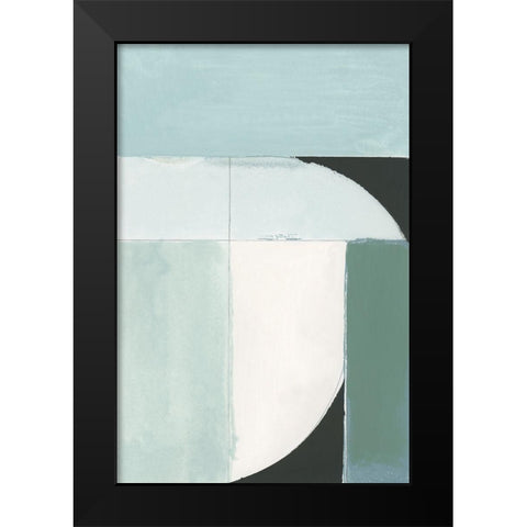 Curved Stream III Black Modern Wood Framed Art Print by Cartissi