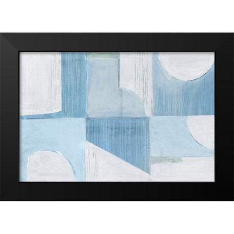 Midway Blue II  Black Modern Wood Framed Art Print by Cartissi