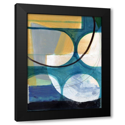 Promenades II Black Modern Wood Framed Art Print with Double Matting by Cartissi