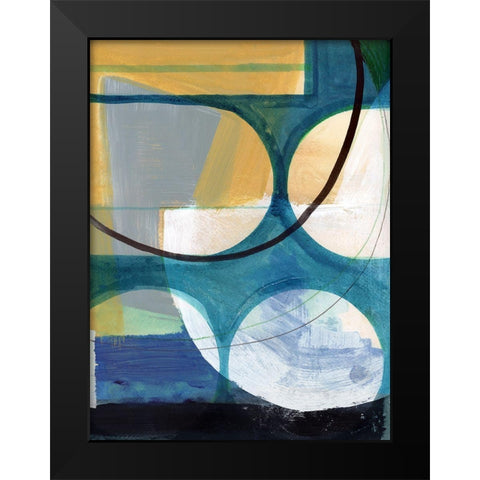 Promenades II Black Modern Wood Framed Art Print by Cartissi