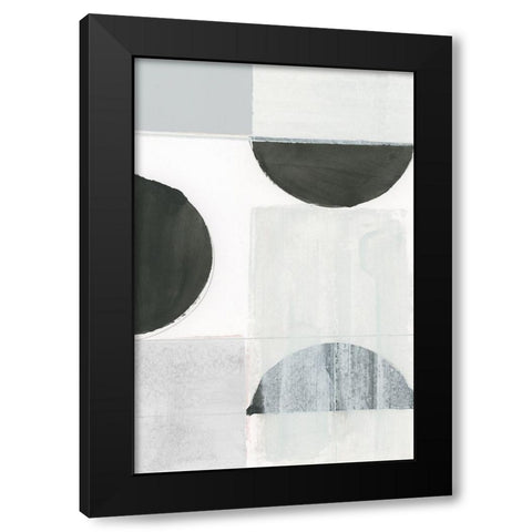 Shape Parade II Black Modern Wood Framed Art Print by Cartissi