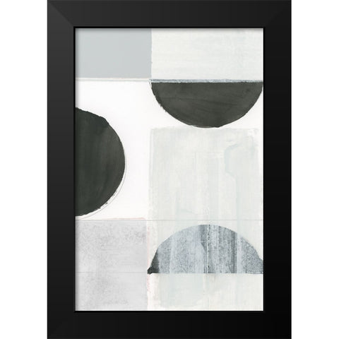 Shape Parade II Black Modern Wood Framed Art Print by Cartissi