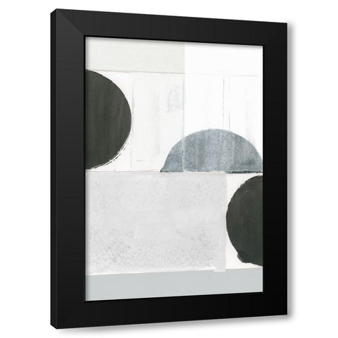 Shape Parade III Black Modern Wood Framed Art Print with Double Matting by Cartissi