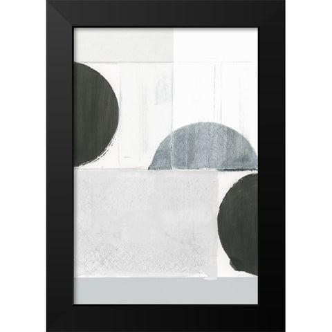 Shape Parade III Black Modern Wood Framed Art Print by Cartissi