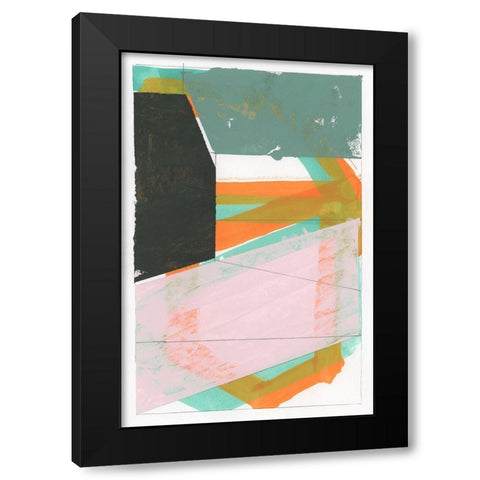 Gentle Geo I  Black Modern Wood Framed Art Print with Double Matting by Cartissi