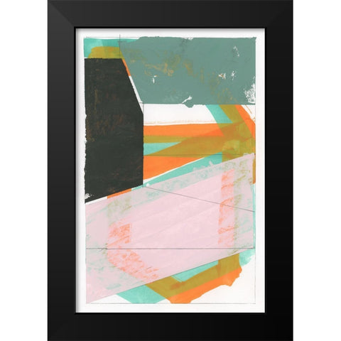 Gentle Geo I  Black Modern Wood Framed Art Print by Cartissi
