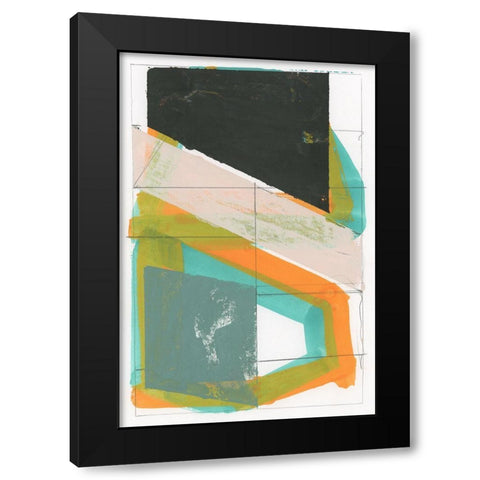 Gentle Geo II Black Modern Wood Framed Art Print by Cartissi