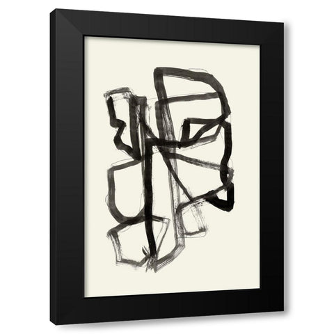 Conte II Black Modern Wood Framed Art Print by Cartissi