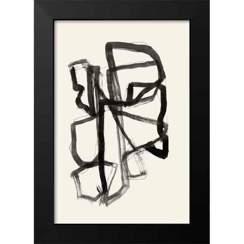 Conte II Black Modern Wood Framed Art Print by Cartissi