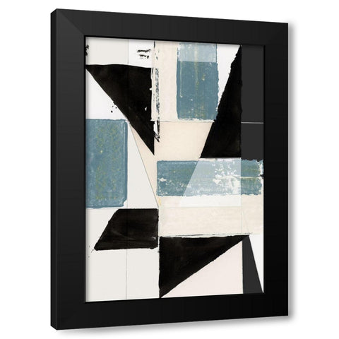 Monochrome Emblem I  Black Modern Wood Framed Art Print with Double Matting by Cartissi