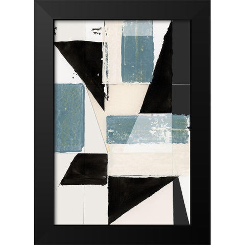 Monochrome Emblem I  Black Modern Wood Framed Art Print by Cartissi