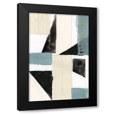Monochrome Emblem III Black Modern Wood Framed Art Print by Cartissi
