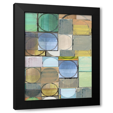 Pastel Tiles I  Black Modern Wood Framed Art Print by Cartissi