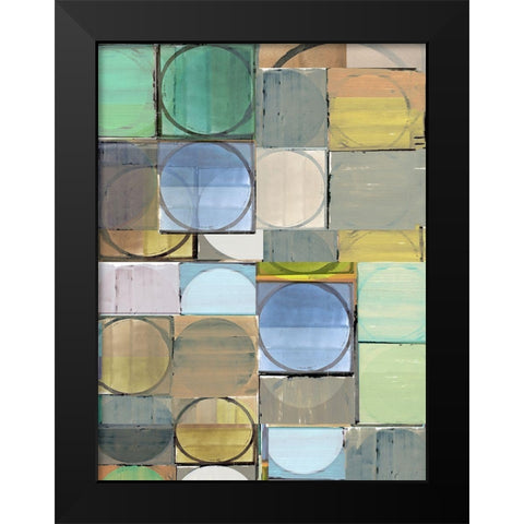 Pastel Tiles I  Black Modern Wood Framed Art Print by Cartissi