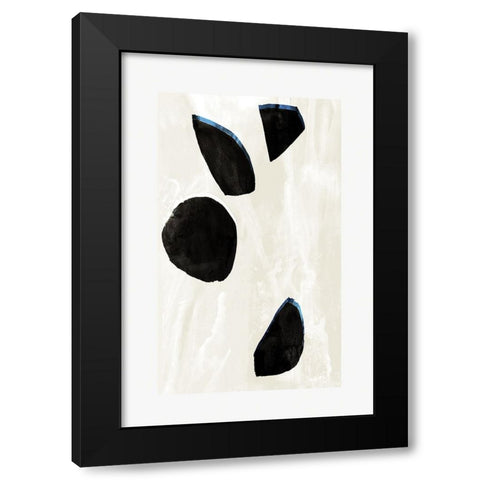 Neutral Black And White II Black Modern Wood Framed Art Print with Double Matting by Cartissi