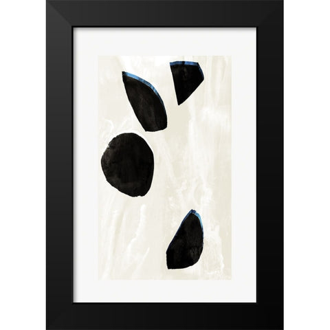 Neutral Black And White II Black Modern Wood Framed Art Print by Cartissi