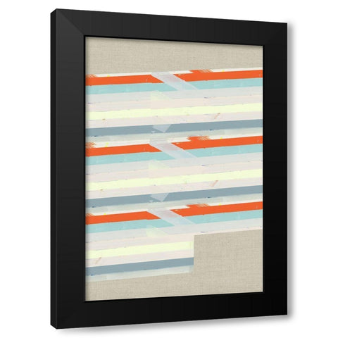 Three Stripes II  Black Modern Wood Framed Art Print by Cartissi