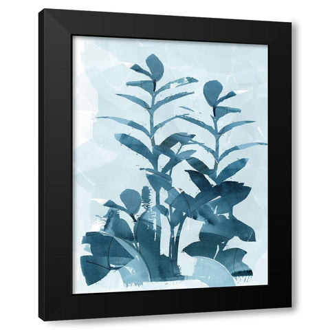 Blue Seaweed II  Black Modern Wood Framed Art Print with Double Matting by cartissi