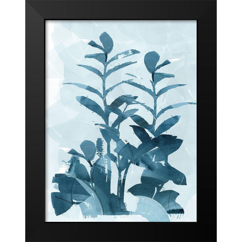 Blue Seaweed II  Black Modern Wood Framed Art Print by cartissi