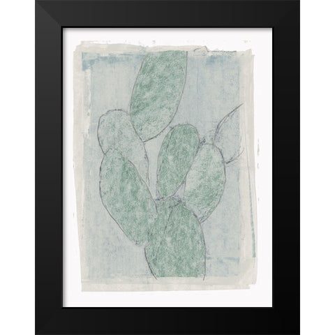 Cactus Sketch II Black Modern Wood Framed Art Print by Cartissi
