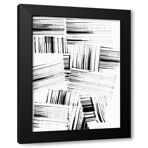 Black Strokes II  Black Modern Wood Framed Art Print by Cartissi