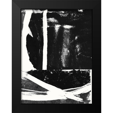 Black And White I  Black Modern Wood Framed Art Print by Cartissi