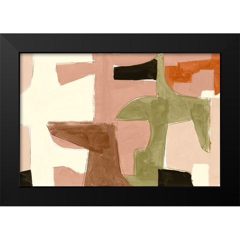 New Jigsaw I Black Modern Wood Framed Art Print by Cartissi
